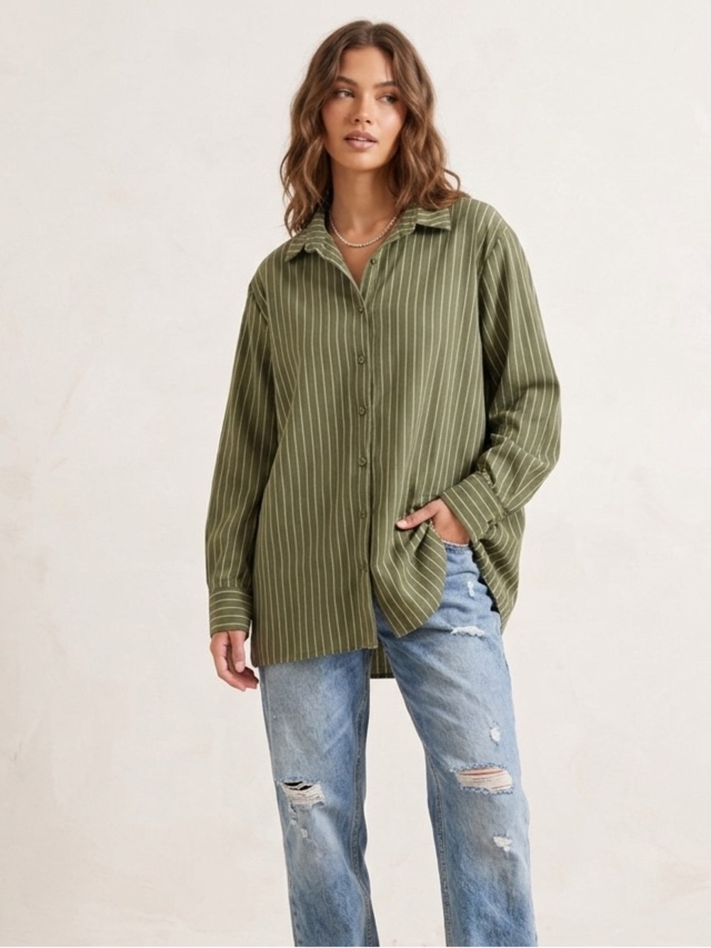 PTL Cotton Button Up Top